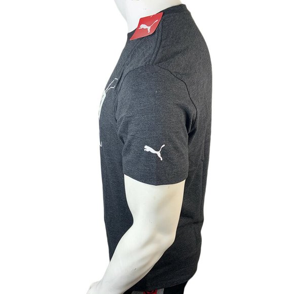 NWT PUMA MENS GRAY SHORT SLEEVE CREW NECK T-SHIRT - Picture 3 of 4